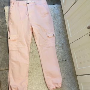 Pastel pink kawaii cargo pants